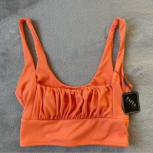(TWO) new with tags orange bikini top- available in L and XL!!